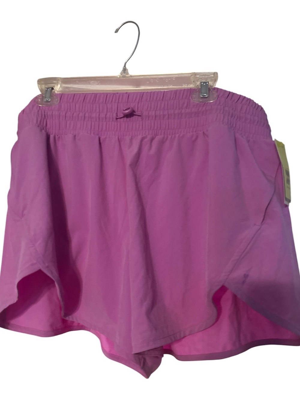 NWT all in motion Pink Women's Athletic Shorts zipper pockets xxl lining drawstr